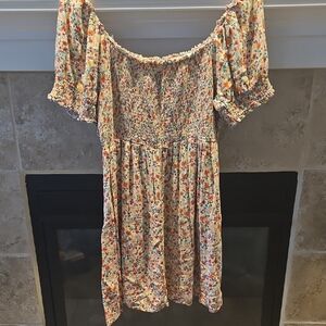 Floral Off-Shoulder Mini Dress